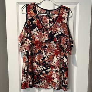 Floral Cold Shoulder Top